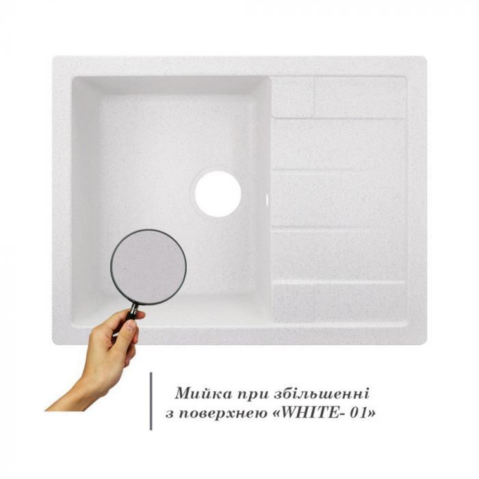 Кухонная мойка Lidz 650x500/200 WHI-01 (LIDZWHI01650500200)