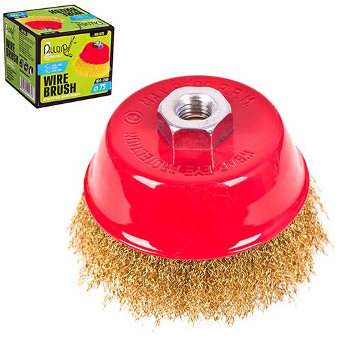 Щетка торцевая "крученая проволока" 75мм, М14х2 Alloid (WB-1075)