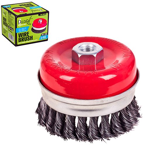 Щетка торцевая усиленная "пучки крученой проволоки" 65мм, М14х2 Alloid (WB-2065U)