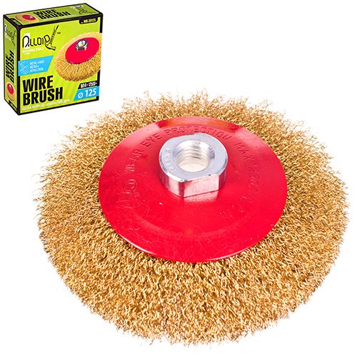 Щетка конусная "крученая проволока" 125мм, М14х2 Alloid