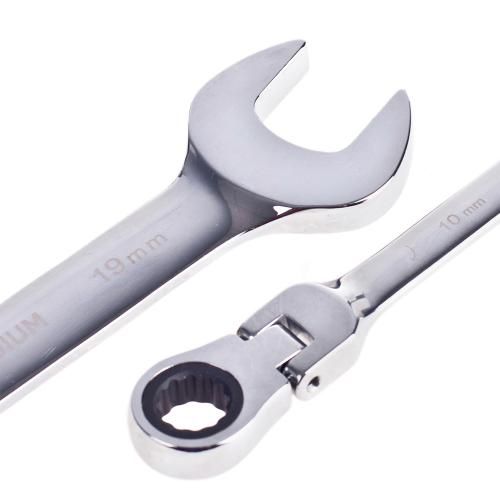 Набор ключей комбинированных трещоточный и карданом 11 предметов, 8-19мм Alloid