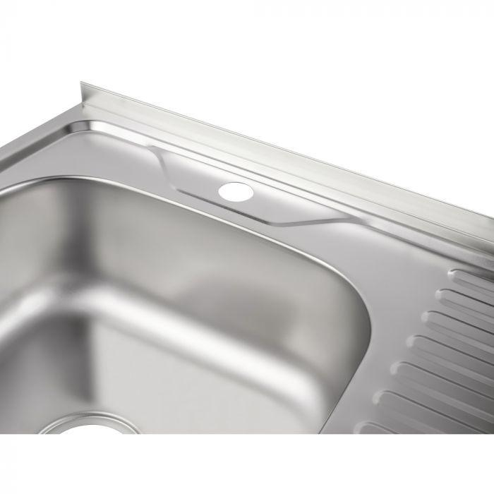 Кухонная мойка Lidz 6060-L 0,6мм Satin (LIDZ6060SAT06)