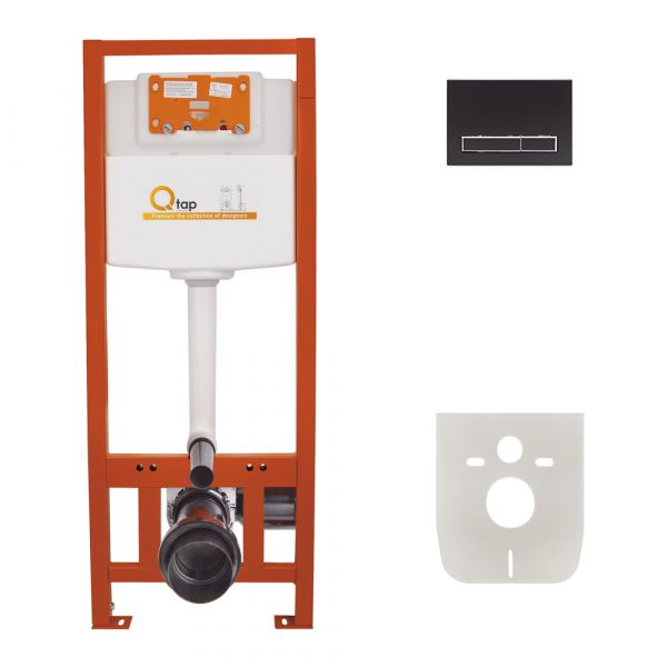 Набор инсталляций 4 в 1 Qtap Nest ST с линейной панелью смыва QT0133M425M08V1091MB