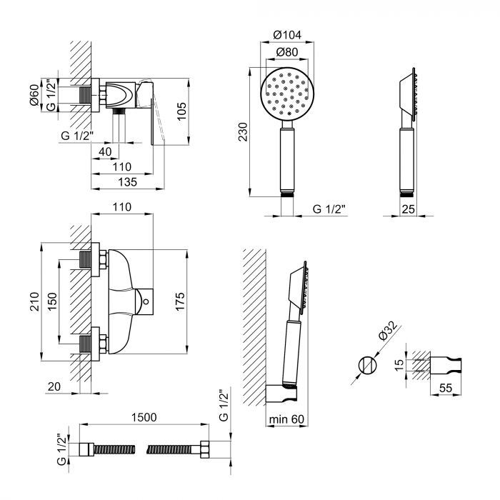 Смеситель для душа Lidz (NKS) 09 35 010