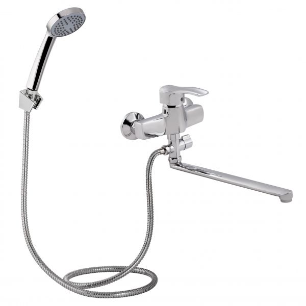 Смеситель для ванны Lidz Tani 005C2 с поворотным изливом (с душевым гарнитуром) (k40) LDTAN005C2CRM35102 Chrome