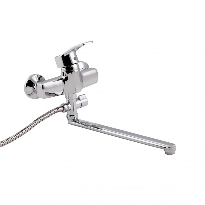 Смеситель для ванны Lidz Tani 005C2 с поворотным изливом (с душевым гарнитуром) (k40) LDTAN005C2CRM35102 Chrome