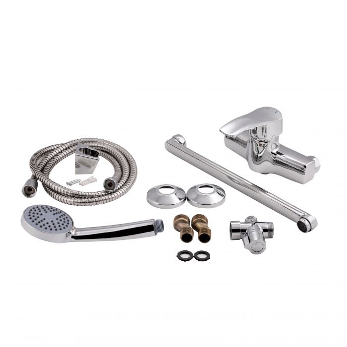 Смеситель для ванны Lidz Tani 005C2 с поворотным изливом (с душевым гарнитуром) (k40) LDTAN005C2CRM35102 Chrome