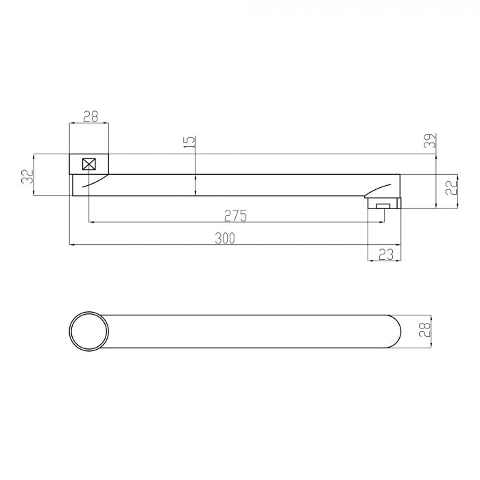 Излив для ванны Lidz (CRM) 54 02 300 00