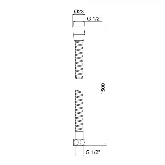 Шланг для душу Lidz (CRM) 50 03 150 00 1,50 м