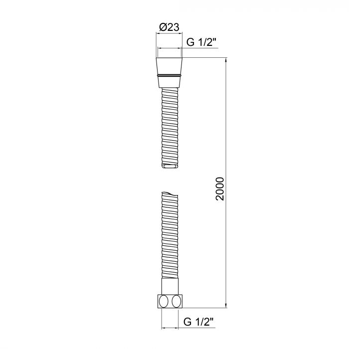 Шланг для душу Lidz (CRM) 50 04 200 00 2,0 м