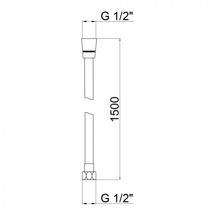 Шланг для душу Lidz (CRM) 50 09 150 00 1,5 м