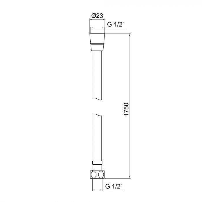 Шланг для душу Lidz (CRM) 50 09 175 00 1,75 м