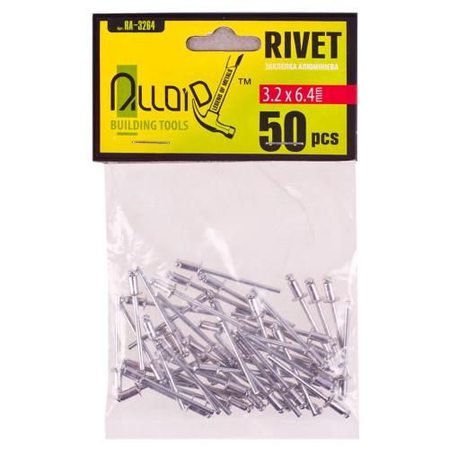 Заклепка алюминиевая 3,2х6,4мм, 50 шт Alloid