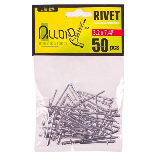 Заклепка алюминиевая 3,2х7,4мм, 50 шт Alloid