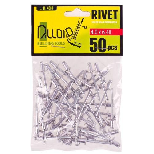Заклепка алюминиевая 4,0 х 6,4мм, 50 шт Alloid (RA-4064)
