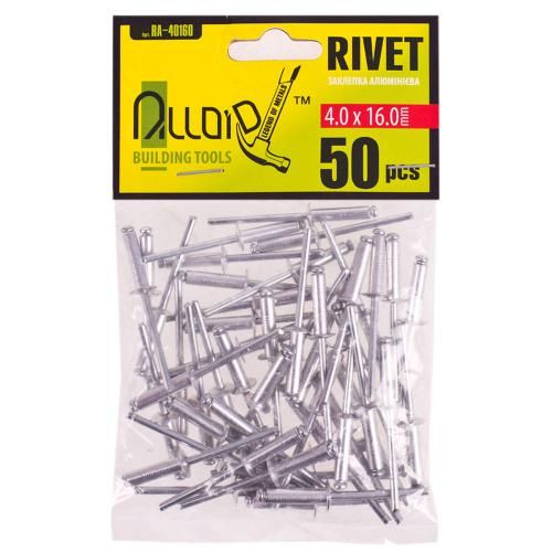 Заклепка алюминиевая 4,0х16,0мм, 50 шт Alloid