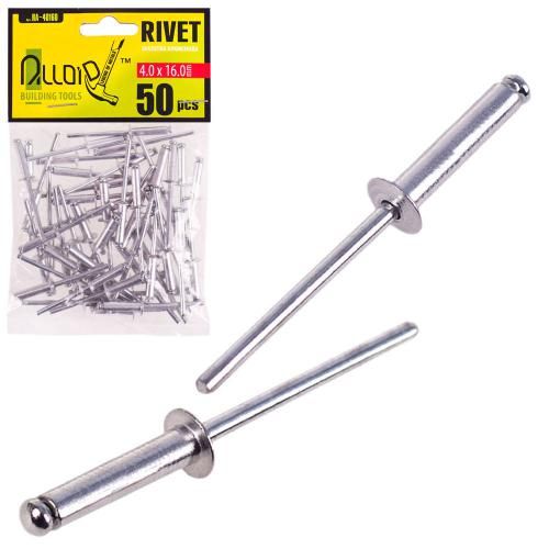 Заклепка алюминиевая 4,0х16,0мм, 50 шт Alloid