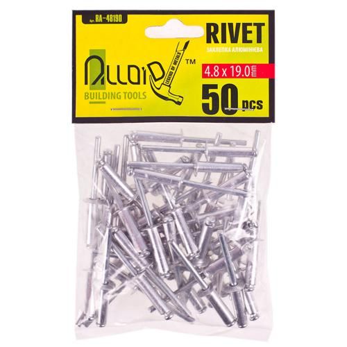 Заклепка алюминиевая 4,8х19,0мм, 50 шт Alloid