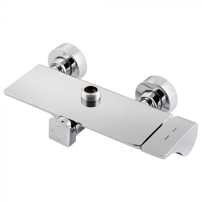 Душевая система универсальная Qtap Sloup на три потребителя (с изливом) с полкой QTSL51105OGC Chrome