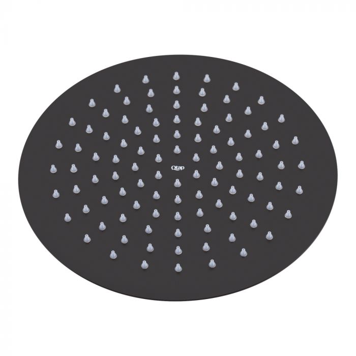 Душевая система универсальная Qtap Sloup на три потребителя (с изливом) с полкой QTSL51105OGB Black Matt