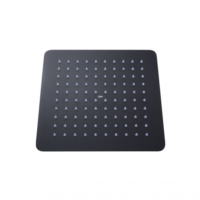 Душевая система универсальная Qtap Sloup термостатическая на два потребителя с полкой QTSL57T105VNKBB Black Matt