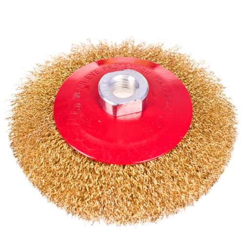Щетка конусная "крученая проволока" 125мм, М14х2 Alloid