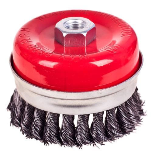 Щетка торцевая усиленная "пучки крученой проволоки" 75мм, М14х2 Alloid (WB-2075U)