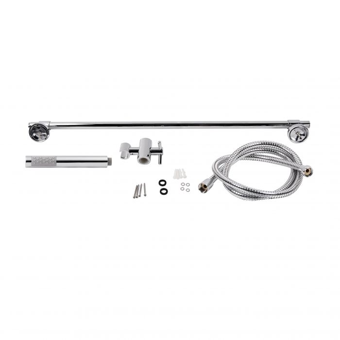 Душовий гарнітур універсальний Qtap Sprha 755 мм округлий QTSBARA028O1ZCG Chrome