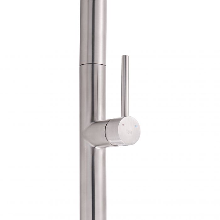 Смеситель для кухни Qtap Lenicka с выдвижным изливом QTLEN9138103UN Brushed Nickel PVD