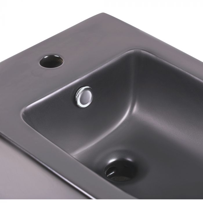 Биде подвесное Qtap Tern 485x345x330 Matt black QT1755052FMB