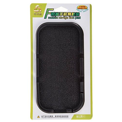 Коврик антискользящий на торпедо с бортиком большой (черный) 200х100х15 мм (10070)