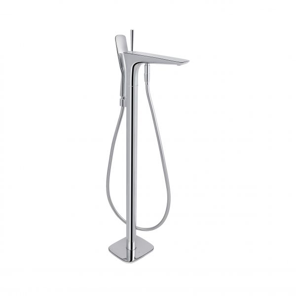 Змішувач для ванни Qtap Podlaha підлоговий (з душовим гарнітуром) QT19103VDC Chrome