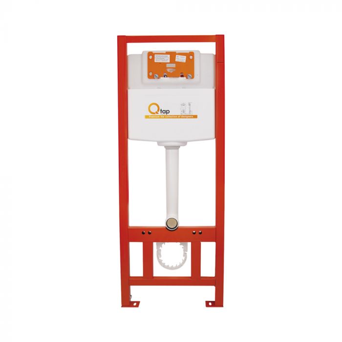 Набор Qtap инсталляция 3 в 1 Nest QT0133M425 с квадратной панелью смыва QT0111M06028CRM + унитаз с сиденьем Crow QT05335170W