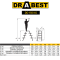 Двостороння алюмінієва драбина Drabest PRO 2х6 150 кг