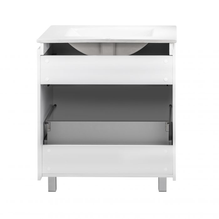 Комплект Qtap Albatross 710х825х460 White напольная тумба + раковина врезная QT0171TN700D3070CW