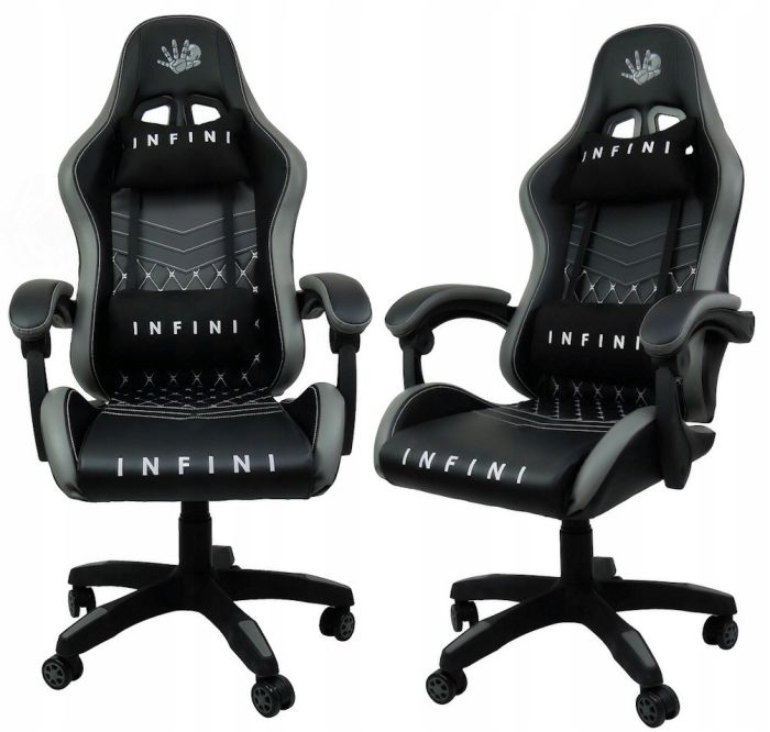Компьютерное кресло Extreme INFINI FIVE Черно-серый, Zenga экокожа