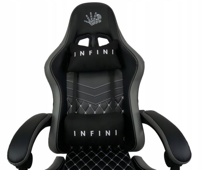 Компьютерное кресло Extreme INFINI FIVE Черно-серый, Zenga экокожа