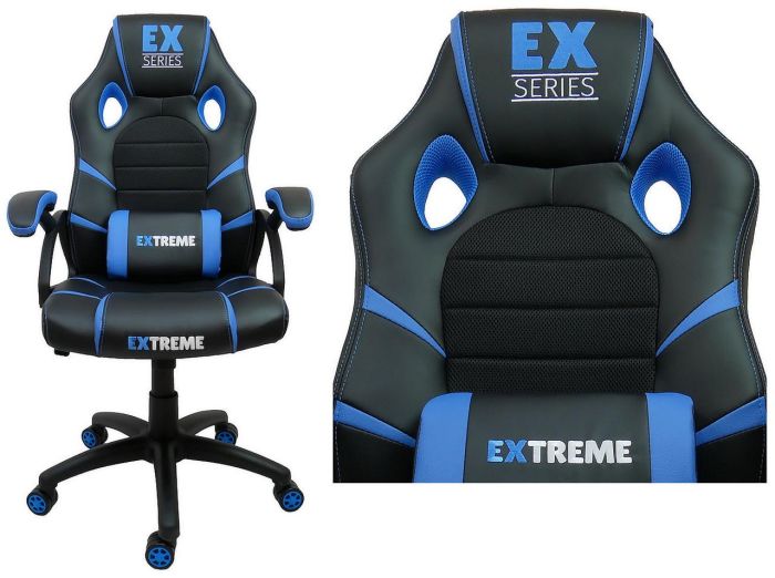 Компьютерное кресло Extreme EX Синий, Zenga экокожа