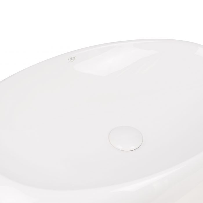 Раковина-чаша Qtap Leo 690x435x180 White с донным клапаном QT11111094W