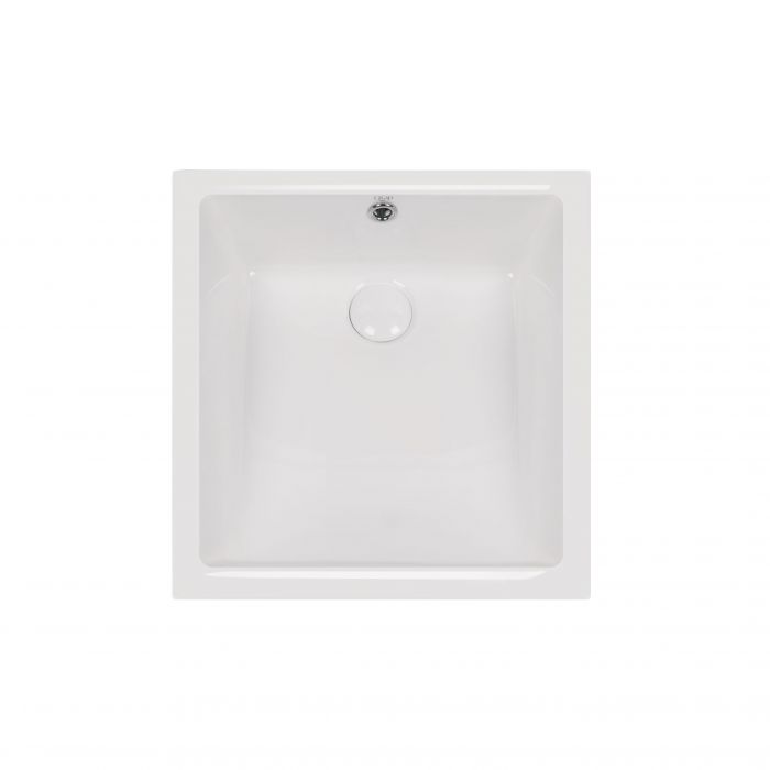 Раковина Qtap Stork 440x340x190 White с донным клапаном QT15116086W