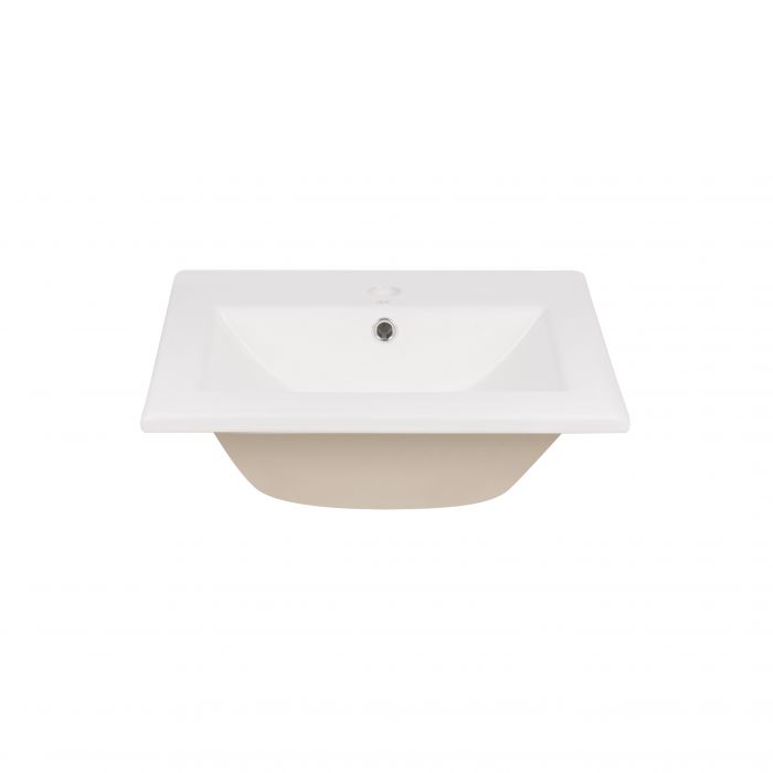 Раковина Qtap Stork 420x420x170 White с донным клапаном QT15116037W