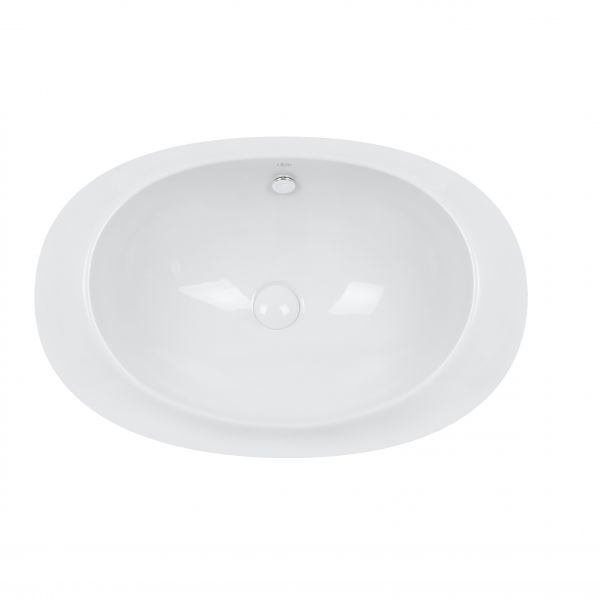 Раковина Qtap Leo 660x425x250 White з донним клапаном QT11114032W