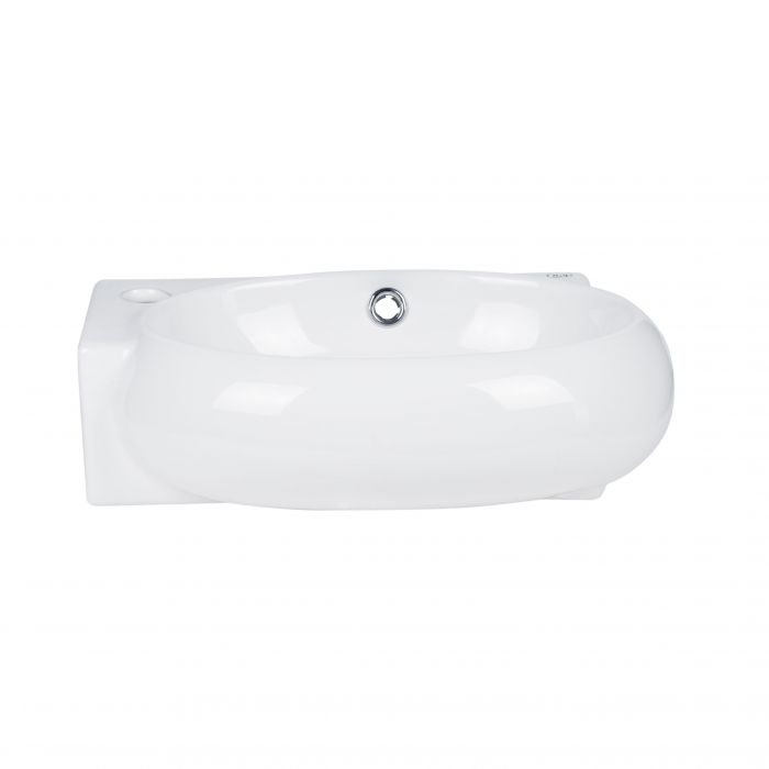 Раковина Qtap Leo 430x290x140 White с донным клапаном QT11115011LW