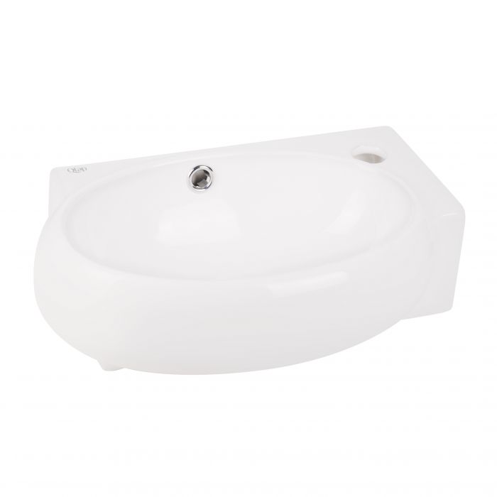 Раковина Qtap Leo 430x290x140 White с донным клапаном QT11115011RW