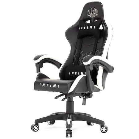 Компьютерное кресло Extreme INFINI FIVE Черно-белый, Zenga экокожа