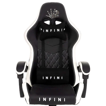 Компьютерное кресло Extreme INFINI FIVE Черно-белый, Zenga экокожа