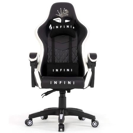Компьютерное кресло Extreme INFINI FIVE Черно-белый, Zenga экокожа
