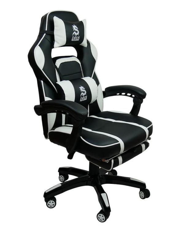 Компьютерное кресло DEUS LARGE Белый, Zenga экокожа