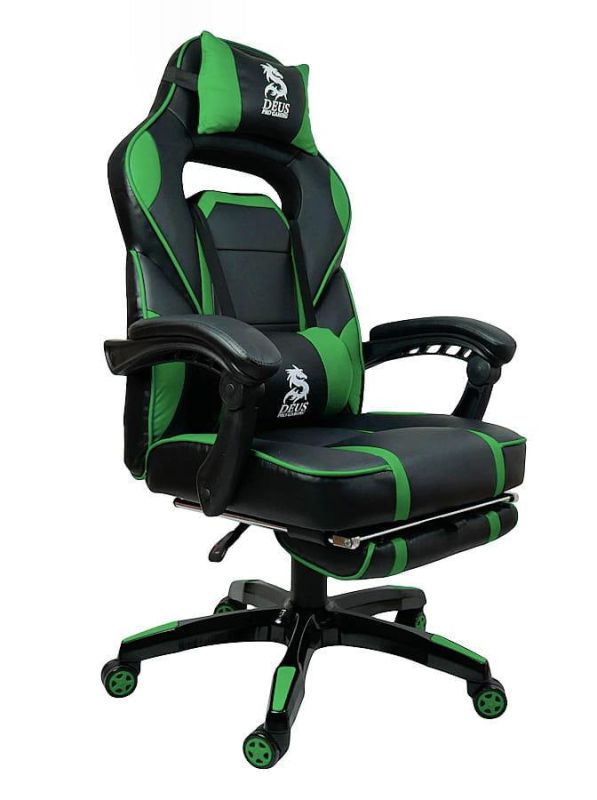 Компьютерное кресло DEUS LARGE Зеленый, Zenga экокожа