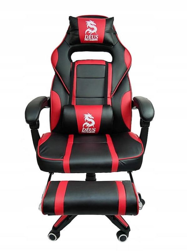 Компьютерное кресло DEUS LARGE Красный, Zenga экокожа
